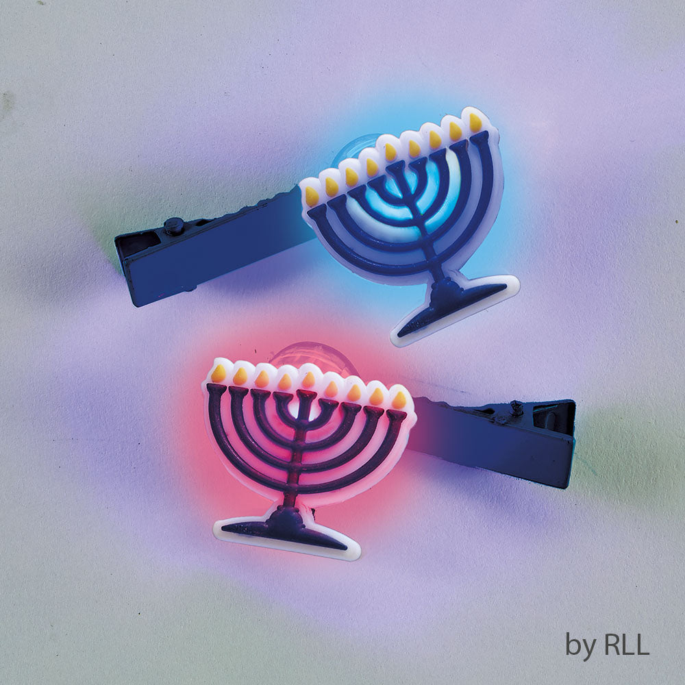 זוג סיכות זוהרות חנוכה - סיטונאות