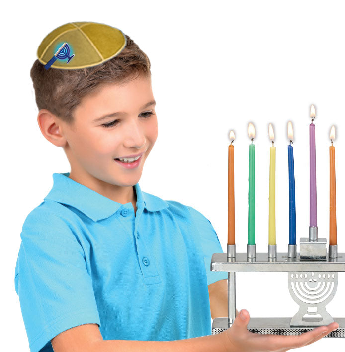 זוג סיכות זוהרות חנוכה - סיטונאות