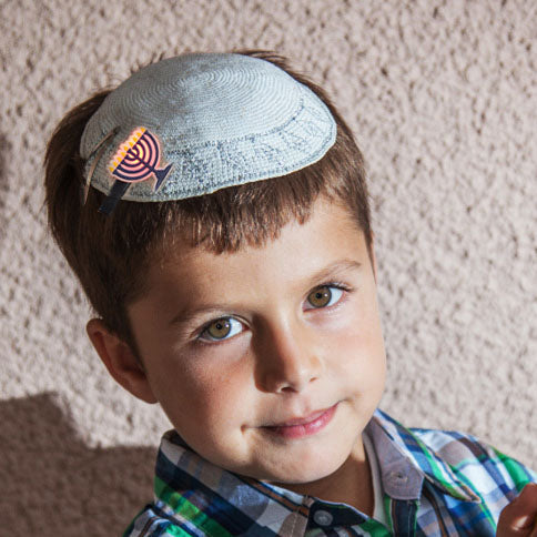 זוג סיכות זוהרות חנוכה - סיטונאות