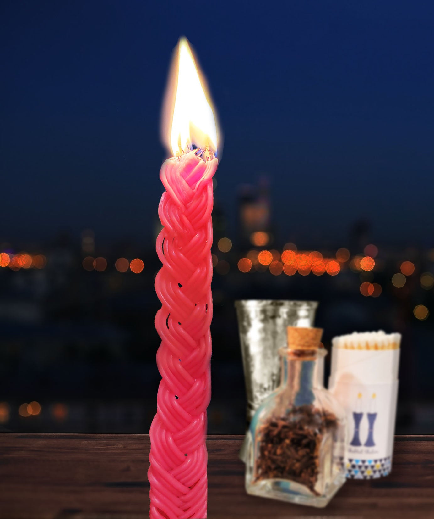 נר הבדלה קלוע ורוד