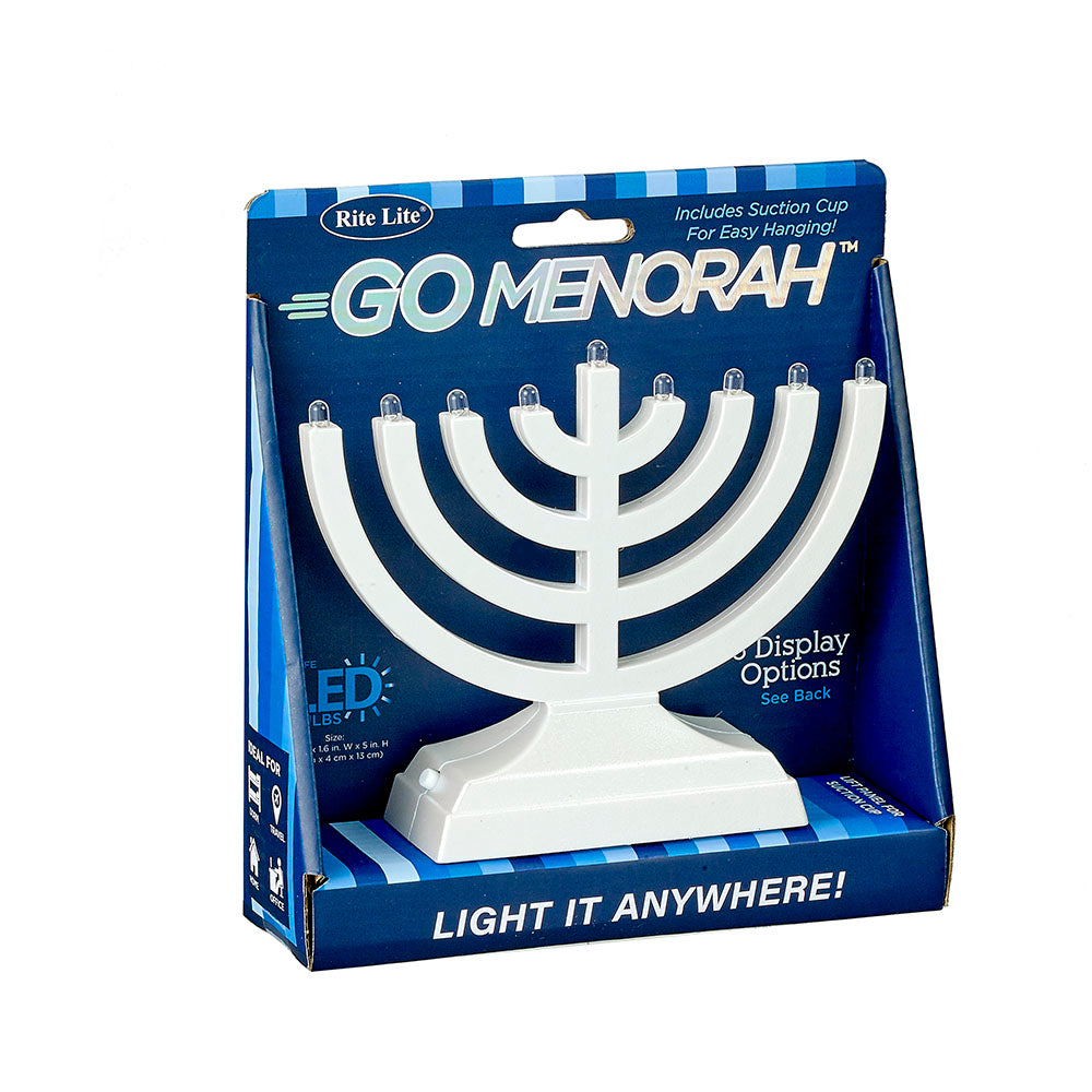 חנוכיית לד קטנה לבנה