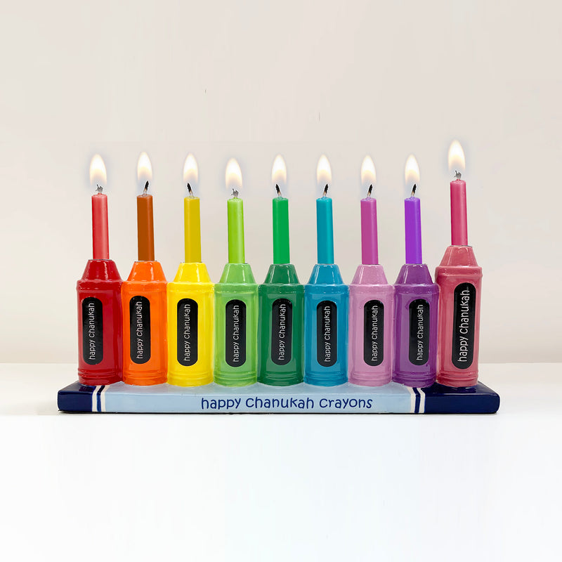 חנוכייה עפרונות צבעוניים לילדים