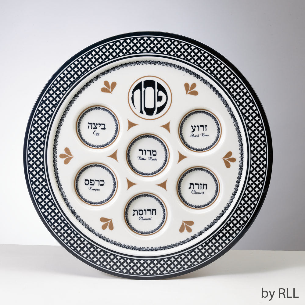 צלחת סדר פסח דגם מנהגים